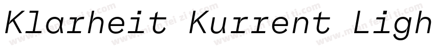 Klarheit Kurrent Light字体转换